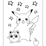 coloriage Pikachu pour enfant a imprimer gratuit