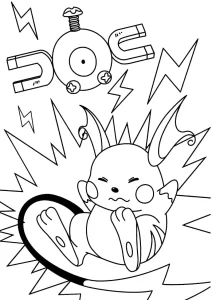 coloriage Pikachu a dessiner en ligne