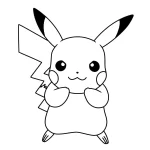 coloriage Pikachu à imprimer pour enfants