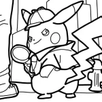 coloriage Pikachu et decoupage