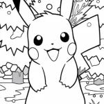 coloriage Pikachu pour enfant de 5 ans