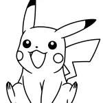 coloriage Pikachu pour primaire