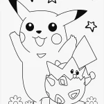 coloriage Pikachu à imprimer pour enfant de 9 ans
