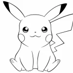 coloriage Pikachu pour enfant a imprimer gratuit