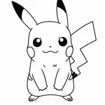 coloriage Pikachu à imprimer pour enfant de 3 ans