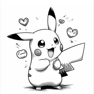 coloriage Pikachu à imprimer gratuitement pdf