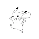 coloriage Pikachu jouant et dessins