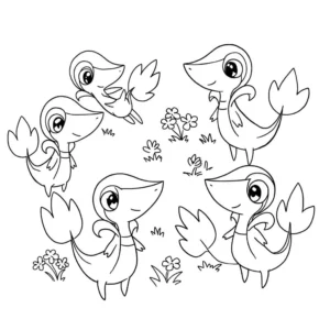 coloriage Plusieurs petits Vipélierre gratuit à imprimer