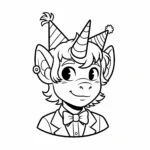 coloriage Portrait de CraftyCorn gratuit a imprimer