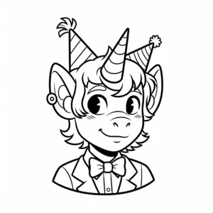 coloriage Portrait de CraftyCorn gratuit a imprimer