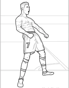 coloriage Ronaldo et dessin a imprimer