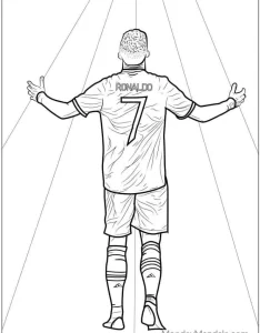imprimer coloriage Ronaldo gratuit