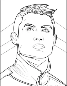 coloriage Ronaldo à imprimer a4