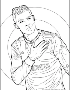 coloriage Ronaldo et dessin a imprimer