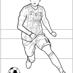 coloriage Ronaldo à imprimer a4