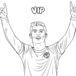 coloriage Ronaldo à imprimer pour enfant de 4 ans