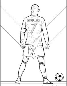 coloriage Ronaldo a imprimer