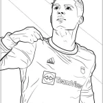coloriage Ronaldo de pour enfants