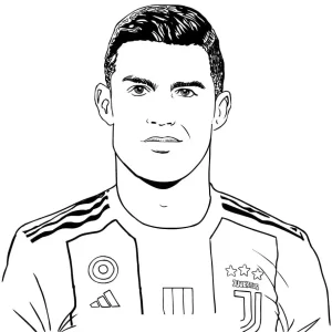 coloriage Ronaldo à imprimer pour enfant de 12 ans