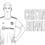 image de coloriage Ronaldo pour enfant