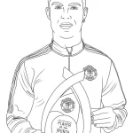 coloriage Ronaldo et découpage à imprimer