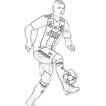 coloriage Ronaldo pour enfant de 4 ans