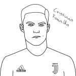 imprimer coloriage Ronaldo gratuit
