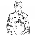 coloriage Ronaldo a imprimer gratuit