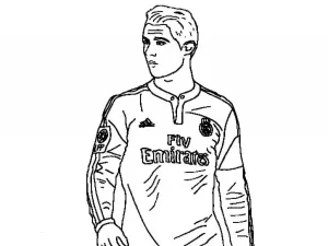 coloriage Ronaldo a imprimer gratuit