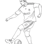 coloriage Ronaldo à imprimer pour enfant de 12 ans
