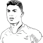coloriage Ronaldo a imprimer gratuit
