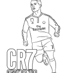 coloriage Ronaldo a imprimer gratuit