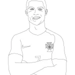 coloriage Ronaldo pour enfant