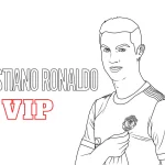 coloriage Ronaldo educatif pour enfant