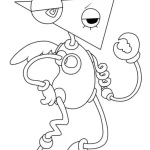 coloriage The Amazing Digital Circus à imprimer pour enfant de 6 ans