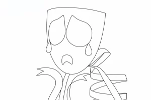 coloriage The Amazing Digital Circus pour enfant de 5 ans