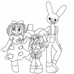 coloriage The Amazing Digital Circus à imprimer pdf