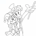 coloriage The Amazing Digital Circus gratuit à imprimer