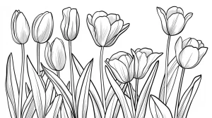 coloriage Tulip pour enfant de 3 ans