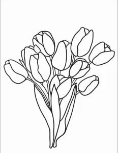 coloriage Tulip à imprimer pour enfant de 4 ans