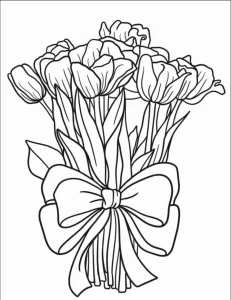 coloriage Tulip pour enfant de à imprimer