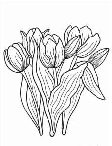 coloriage Tulip à imprimer pour enfant de 4 ans