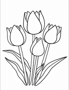 coloriage Tulip à imprimer pour enfant de 4 ans