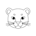 coloriage une tête de panthère pour enfant de 7 ans