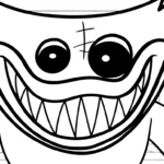 coloriage Huggy Wuggy updated pour enfant à imprimer
