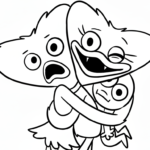 coloriage Huggy Wuggy updated a imprimer gratuit