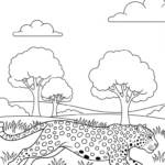 coloriage Leopard updated pour primaire