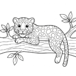 coloriage Leopard updated educatif pour enfant