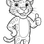 coloriage Leopard updated à imprimer kawaii