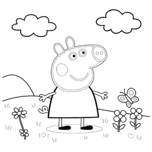 image de coloriage Peppa Pig update pour enfant